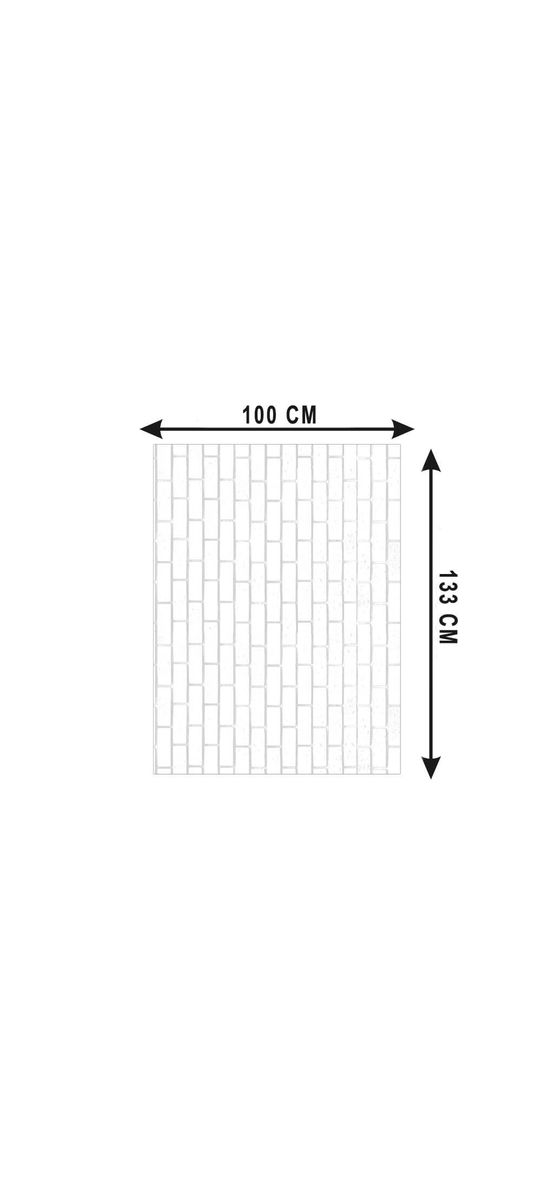 Autocolant perete cărămidă albă, Folina, 130 cm lăţime