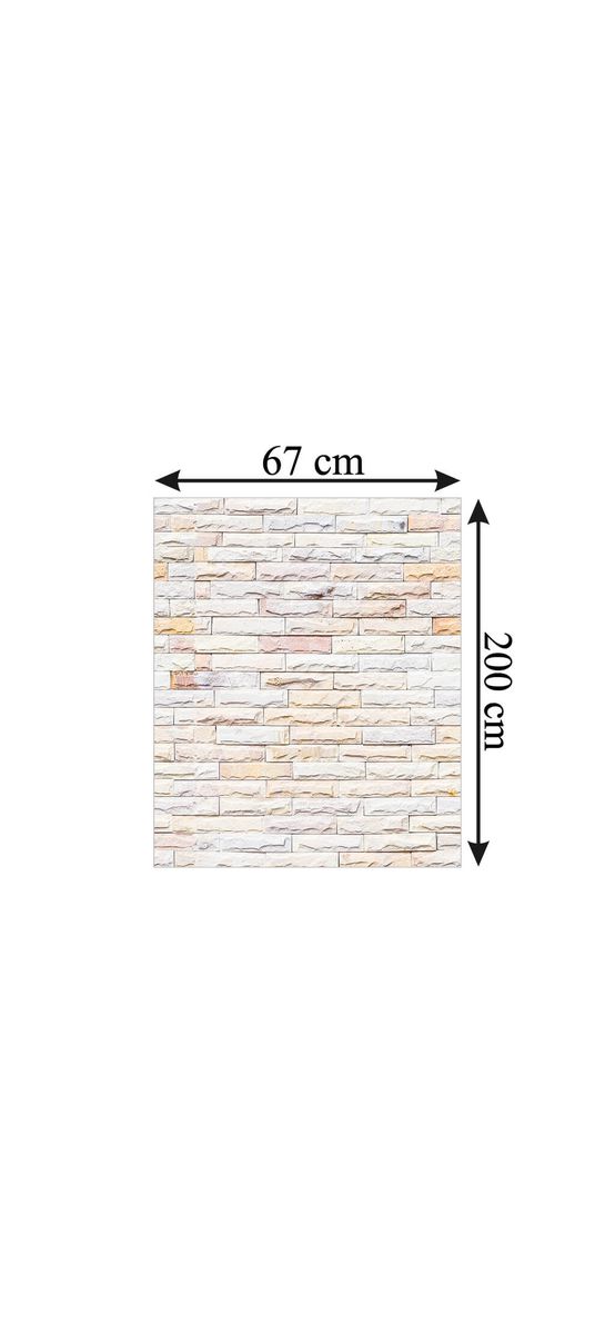 Autocolant perete cărămidă bej, Folina, decor contrablat bucătărie, rolă de 60 x 280 cm