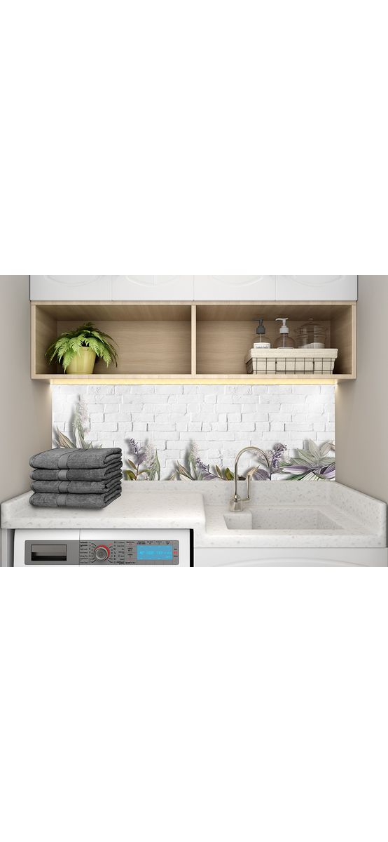Autocolant perete, Folina, model piatră cu flori, rolă de 67x200 cm