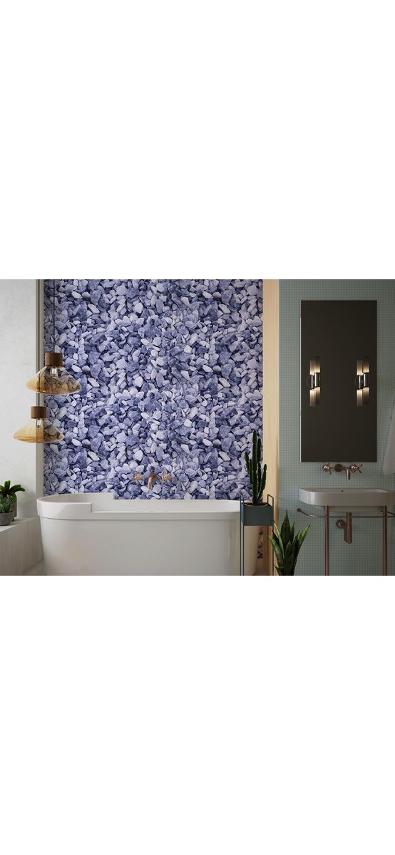 Tapet autoadeziv imitaţie piatră albastră, Folina, pentru bucătărie si baie, rolă de 130x250 cm