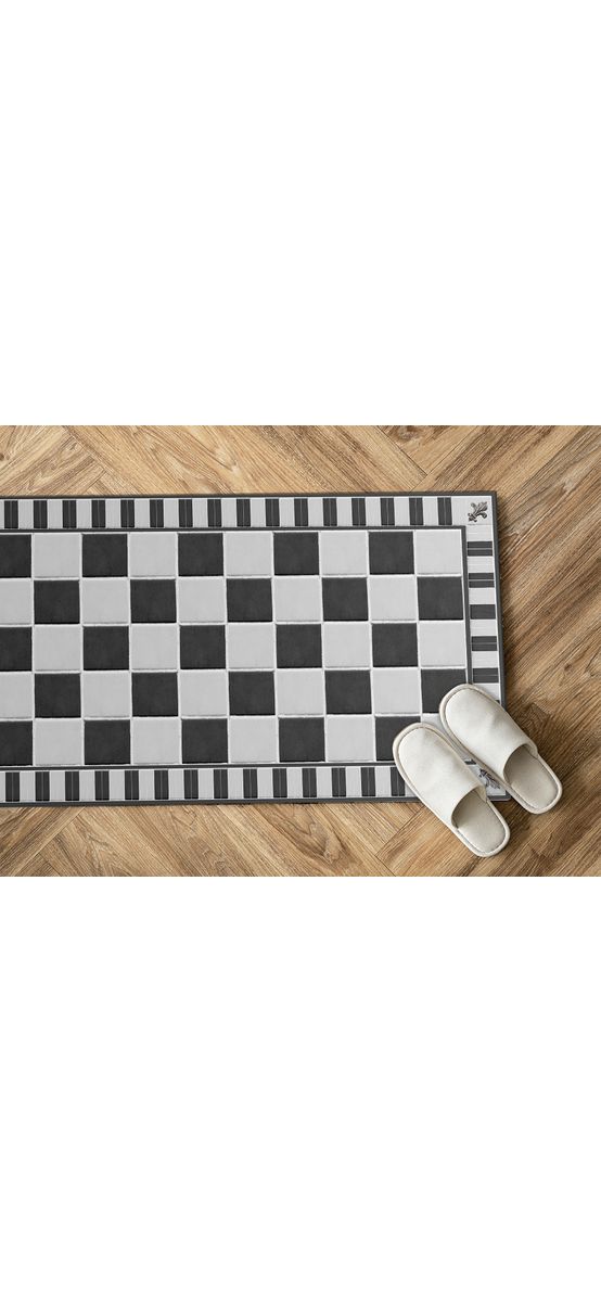 Covor antiderapant pentru bucătărie, din pvc, model geometric, linoleum antiderapant la rolă de 80x158 cm