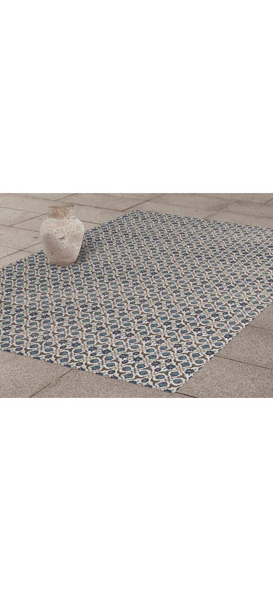 Autocolant gresie şi podele, Folina, model albastru, 120 cm lăţime