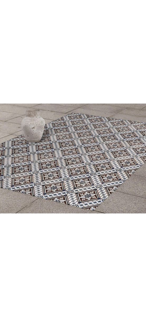 Autocolant gresie şi podele, Folina, model romburi maro, 120 cm lăţime