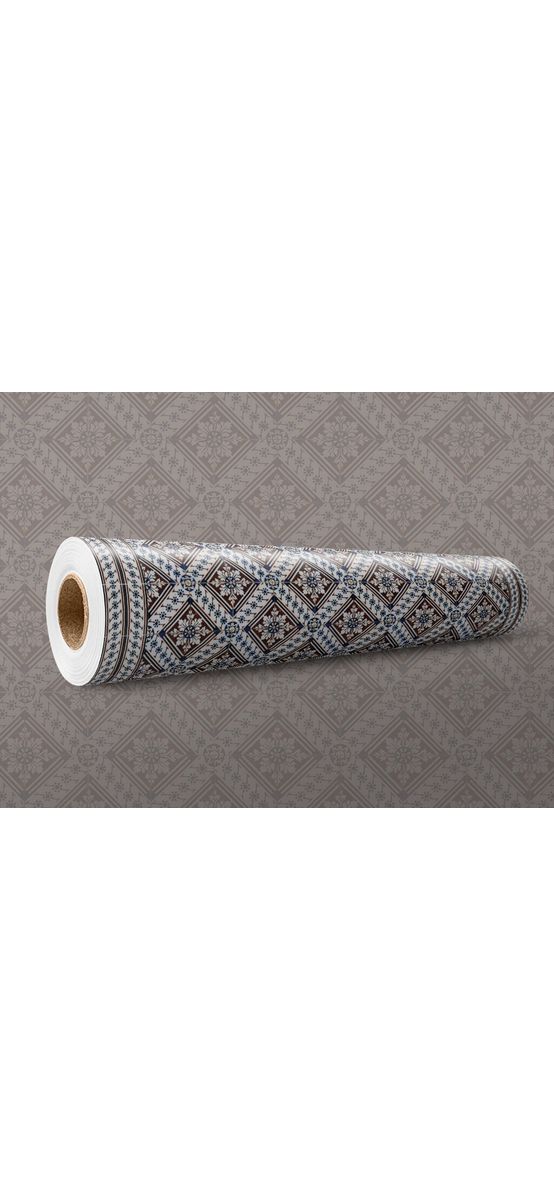 Autocolant gresie şi podele, Folina, model romburi maro, rolă de 200x120 cm 