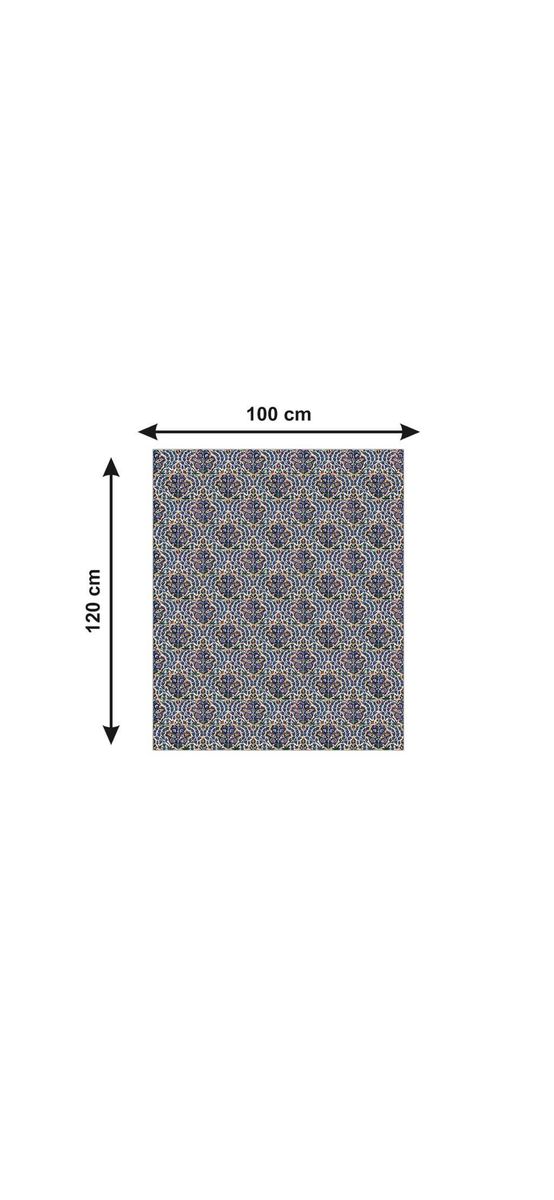 Autocolant gresie şi podele, Folina, model floral multicolor, 120 cm lăţime