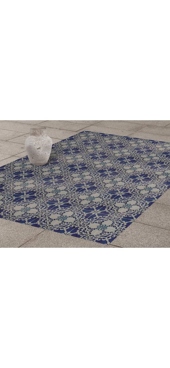 Autocolant gresie şi podele, Folina, model floral, 120 cm lăţime