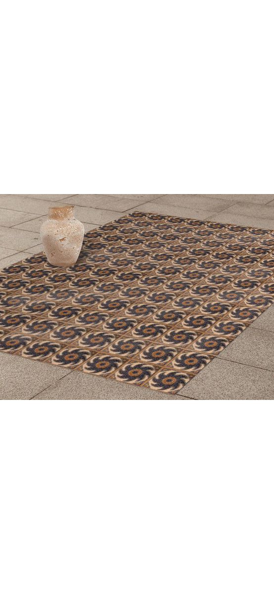 Autocolant gresie şi podele, Folina, model spirale maro, 120 cm lăţime