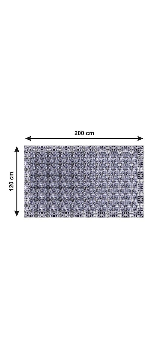 Autocolant gresie şi podele, Folina, romburi gri/albastru, rolă de 200x120 cm