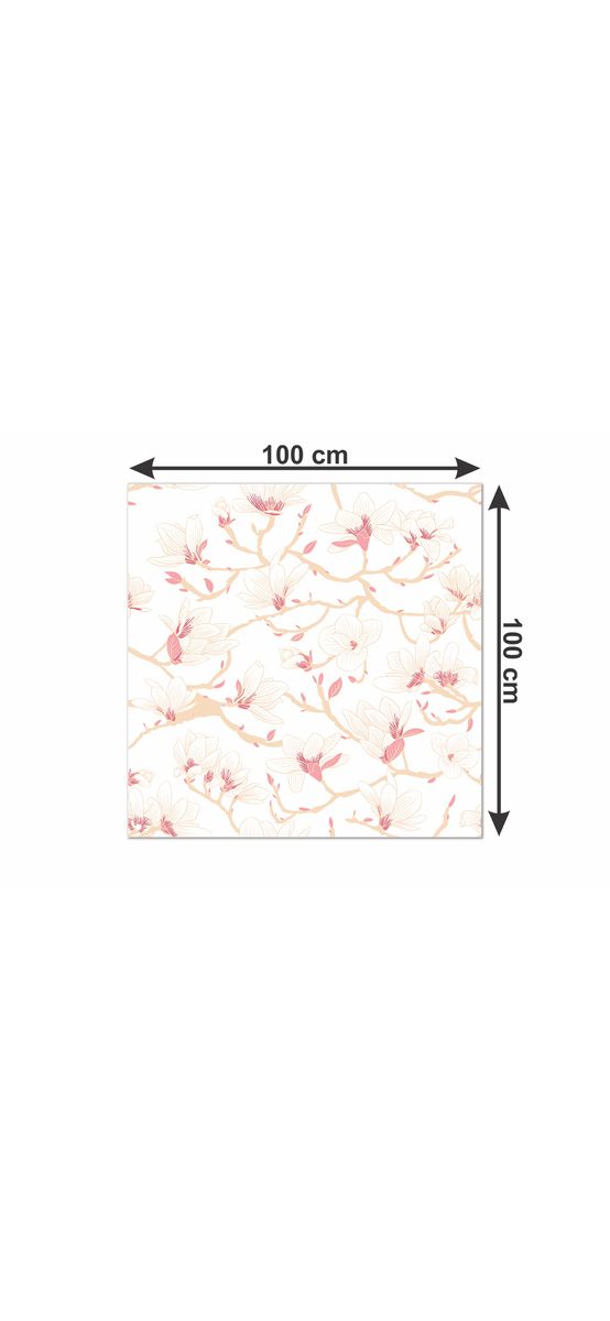 Folie geam autoadezivă Credenza, Folina, sablare cu model floral bej, 100 cm lăţime