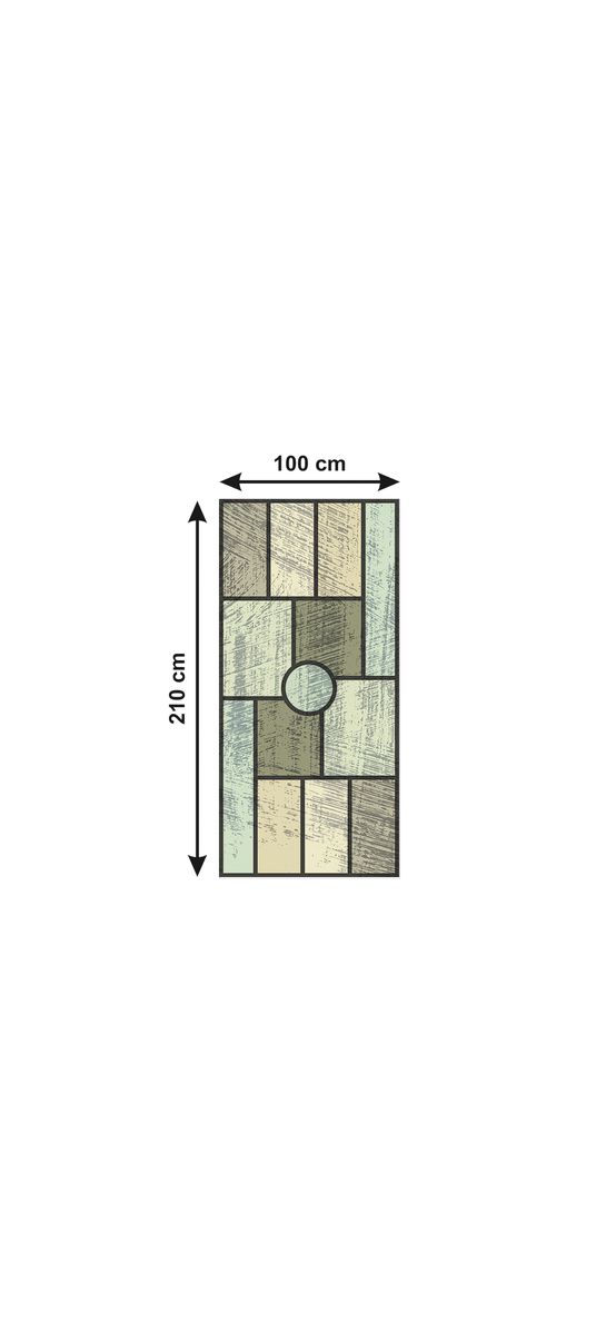 Folie sablare uşă din sticlă, Folina, vitraliu verde, rolă de 100x210 cm, cu racletă aplicare şi cutter incluse
