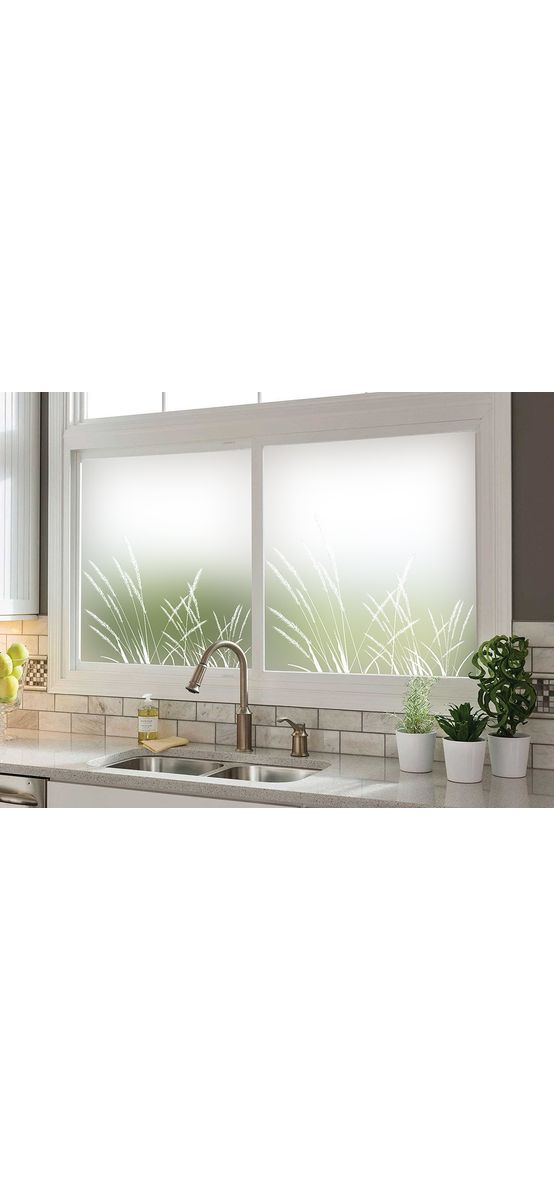 Folie geam autoadezivă, Folina, sablare cu model trestie, rolă de 100x100 cm 
