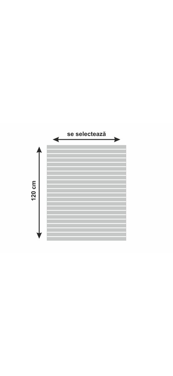 Folie geam autoadezivă Lines, cu dungi decupate, rolă cu lățimea de 120 cm, racletă inclusă