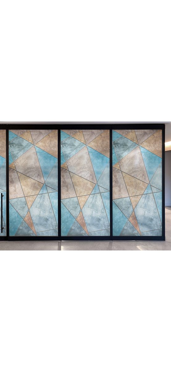 Folie sablare uşă din sticlă, Folina, mozaic cu umbre, rolă de 100x210 cm, cu racletă aplicare şi cutter incluse