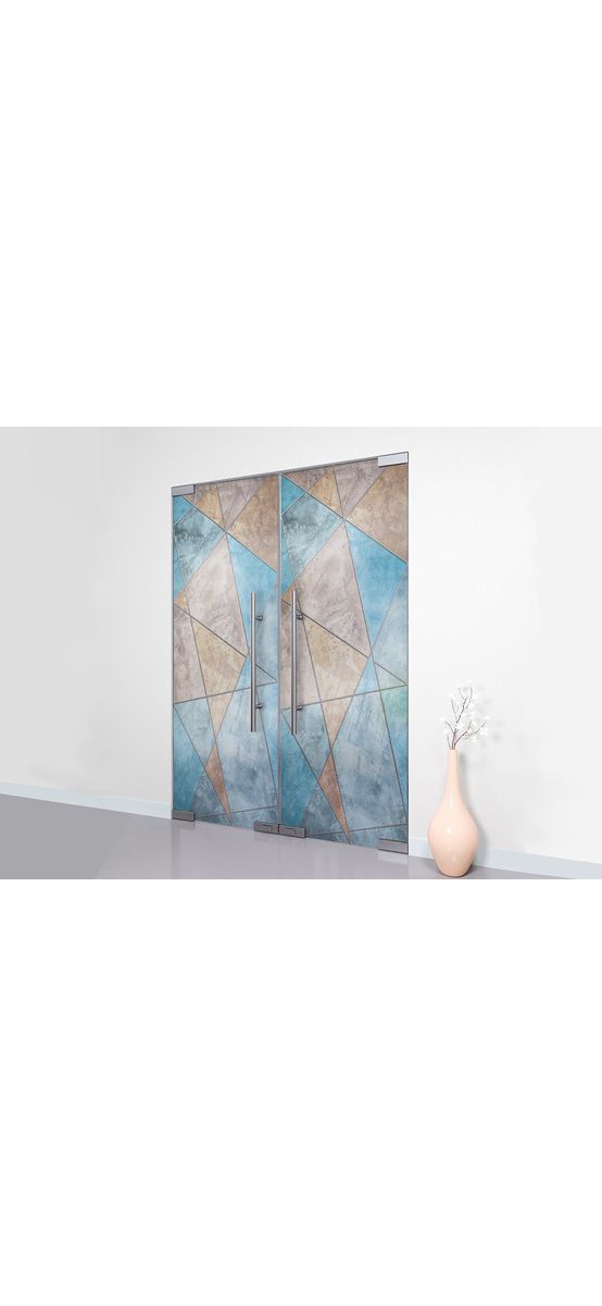 Folie sablare uşă din sticlă, Folina, mozaic cu umbre, rolă de 100x210 cm, cu racletă aplicare şi cutter incluse
