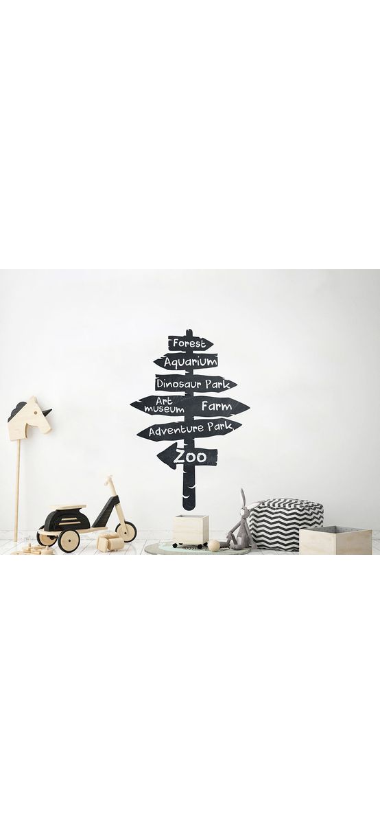 Sticker tip tablă de scris, Folina, model indicator, 80x120 cm, racletă de aplicare inclusă în set