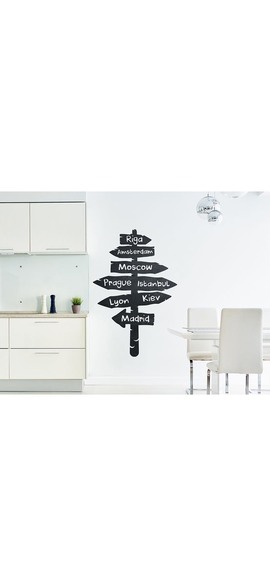 Sticker tip tablă de scris, Folina, model indicator, 80x120 cm, racletă de aplicare inclusă în set