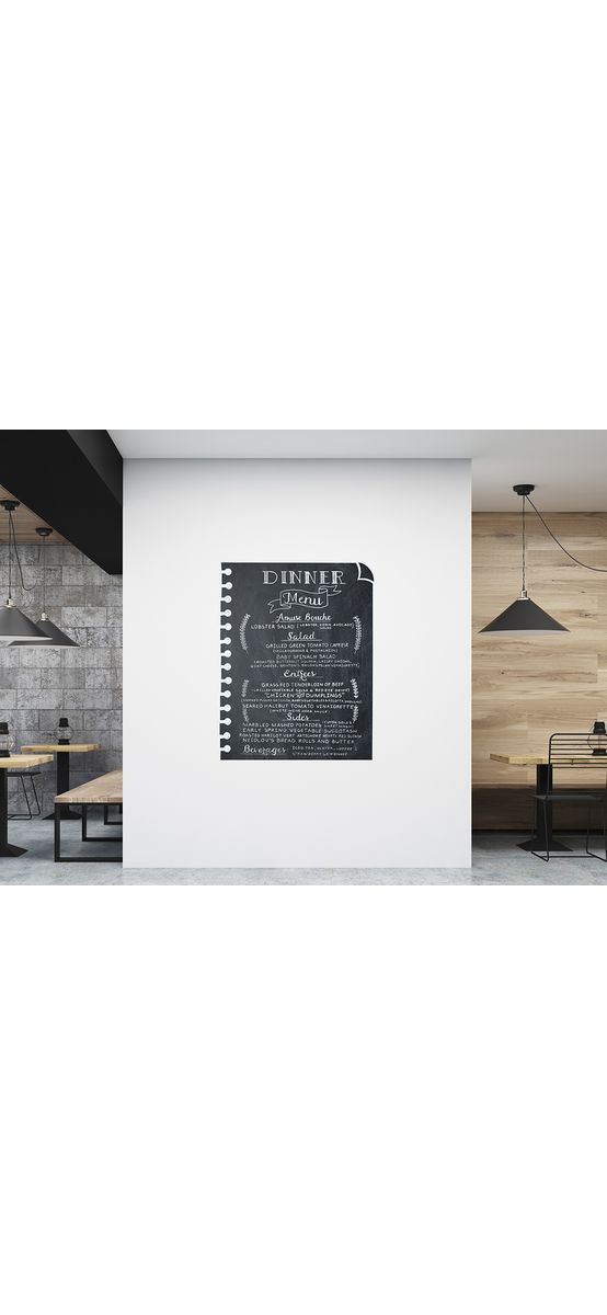 Sticker tip tablă de scris, Folina, model notițe, 120x154 cm, racletă de aplicare inclusă în set