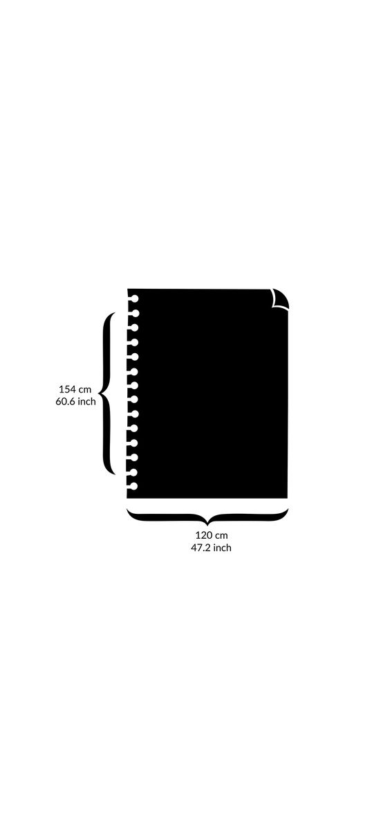 Sticker tip tablă de scris, Folina, model notițe, 120x154 cm, racletă de aplicare inclusă în set