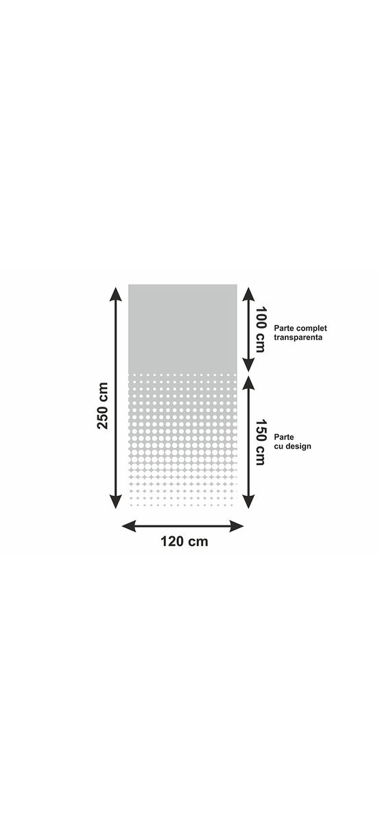 Folie geam cu buline albe, autoadezivă, rolă mare de 120x250 cm + racletă și cutter incluse
