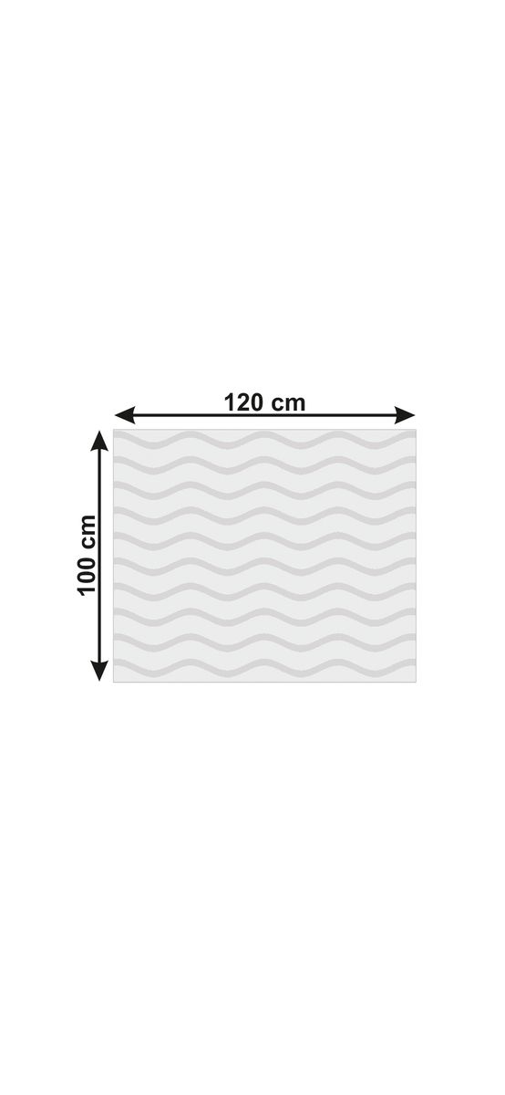 Folie geam autoadezivă, Folina Merida, transparentă cu dungi şerpuite albe orizontale, 120 cm lăţime