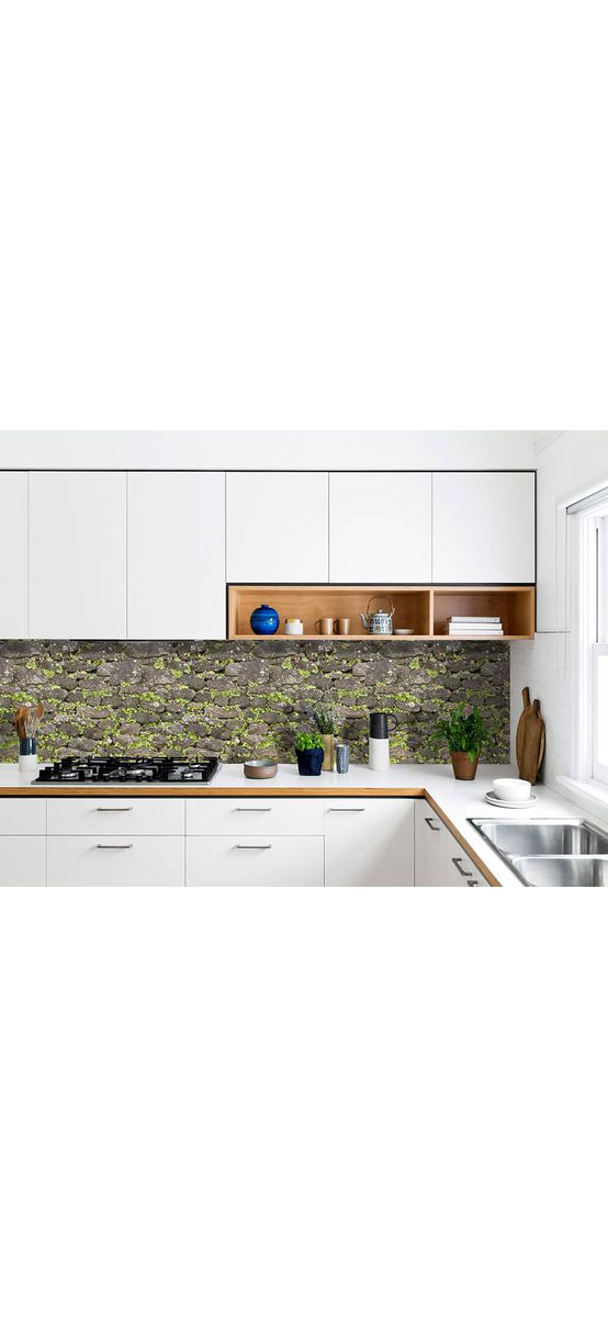 Tapet autoadeziv bucătărie, baie, balcon, hol, Folina, imitaţie zid de piatră gri, Folina, rolă de 130x250 cm
