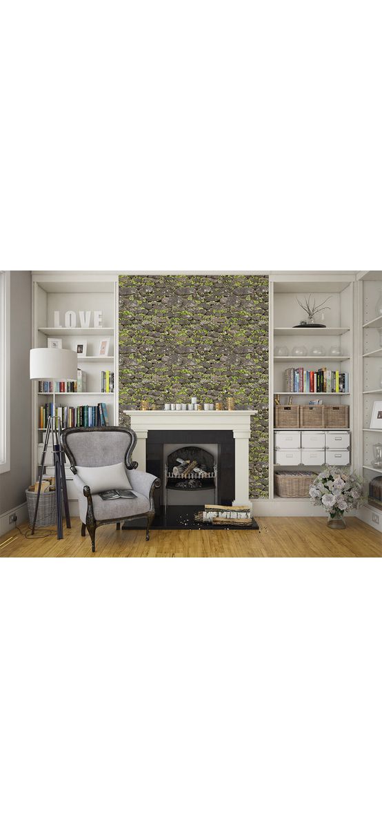 Tapet autoadeziv bucătărie, baie, balcon, hol, Folina, imitaţie zid de piatră gri, Folina, rolă de 130x250 cm