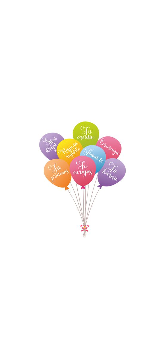Sticker Baloane cu mesaje, Folina, multicolor, planșă mare de 145 cm, racletă de aplicare inclusă