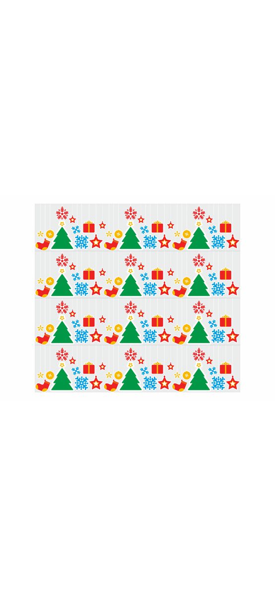 Set 4 borduri decorative Crăciun, multicolor