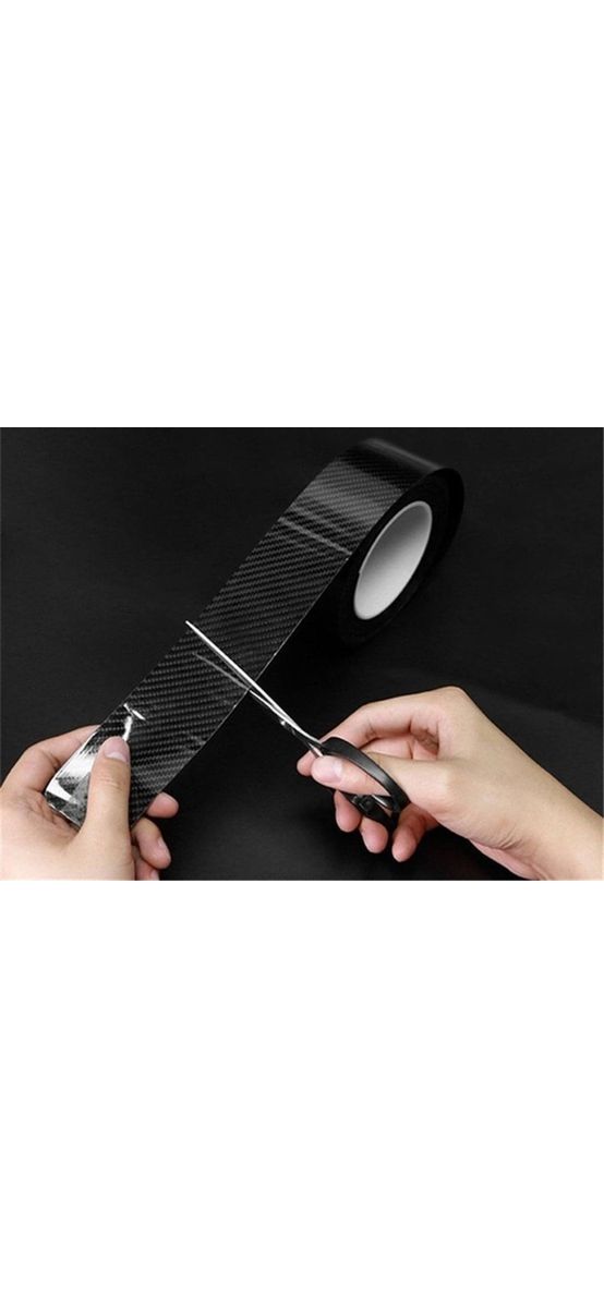 Autocolant carbon 5D, Folina, negru, aspect lucios, rolă de 10cm x 152cm 