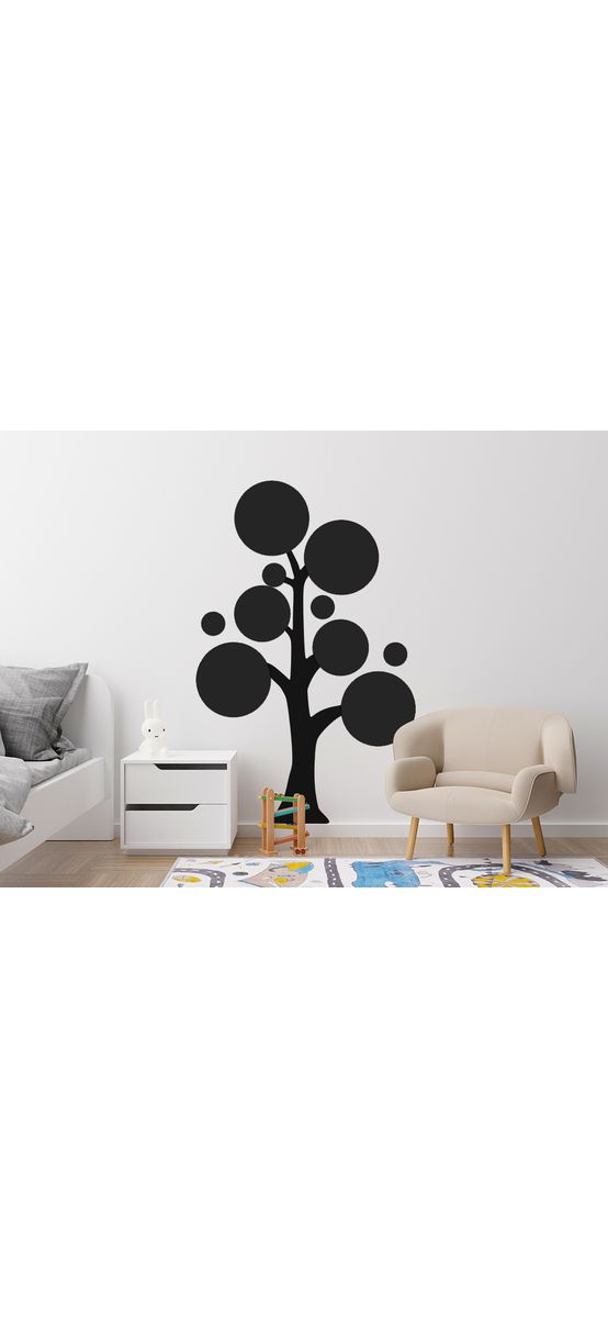 Sticker Copacul cu mesaje, tip tablă de scris blackboard, 185 cm înălţime, cu set markere colorate