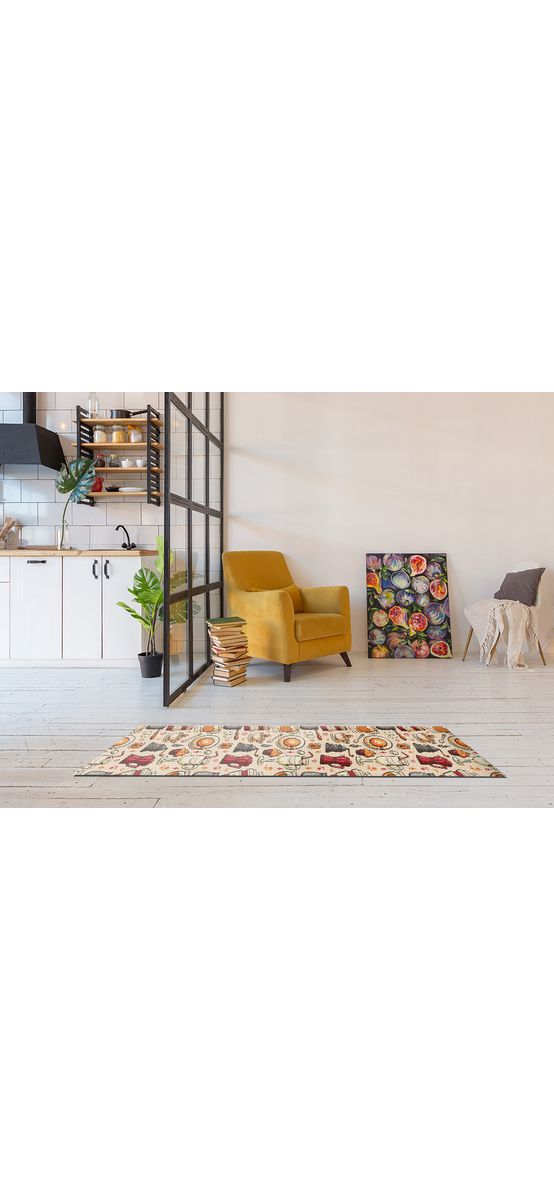 Covor antiderapant pentru bucătărie, model Neiva, linoleum antiderapant, la rolă de 55x200cm