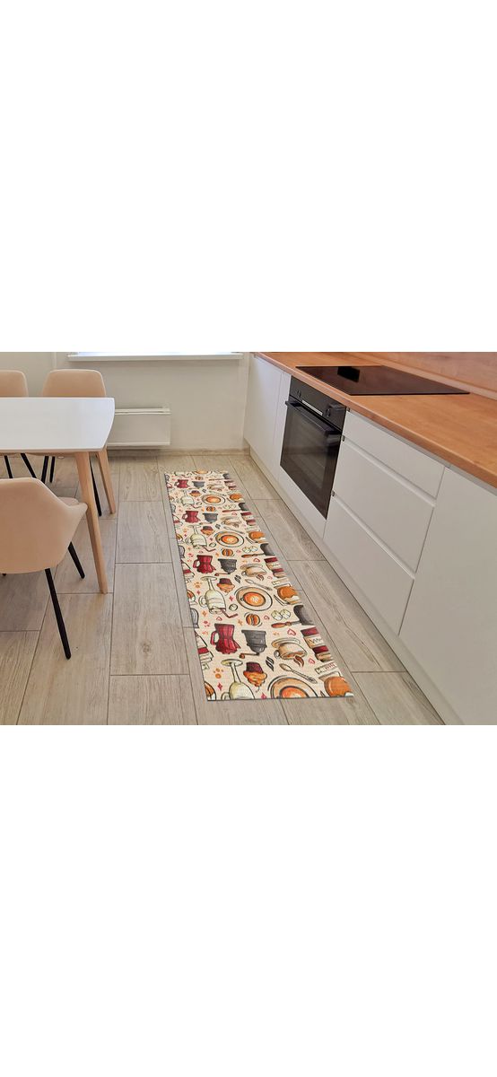 Covor antiderapant pentru bucătărie, model Neiva, linoleum antiderapant, la rolă de 55x200cm