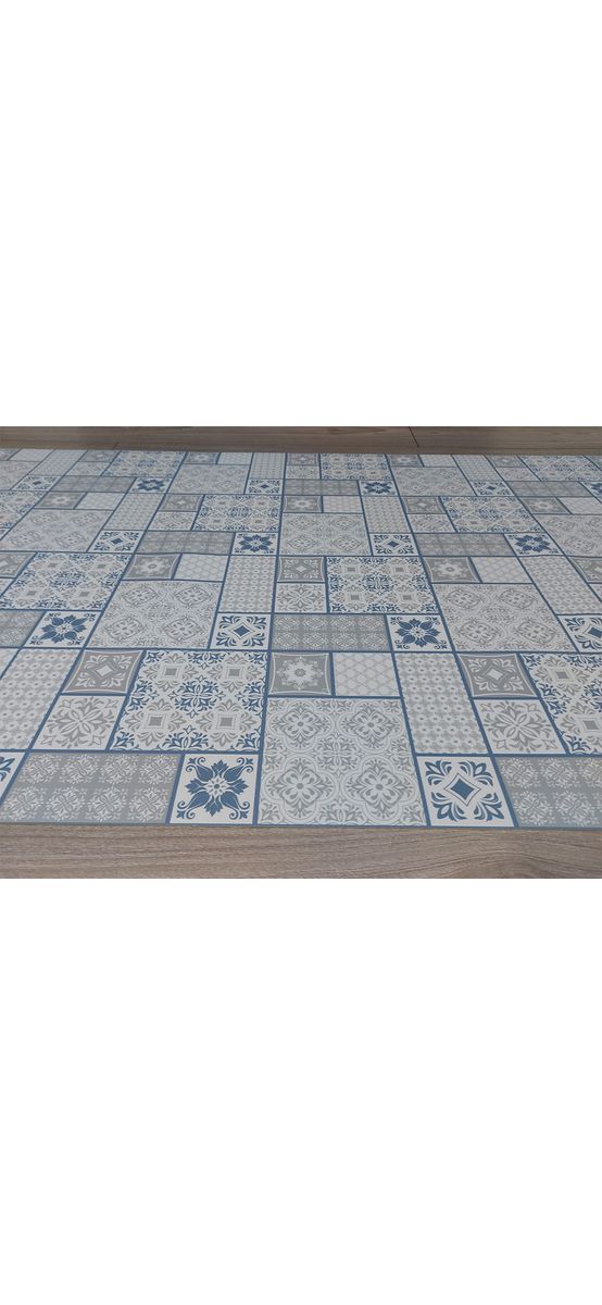 Covor din vinil Belinda, linoleum antiderapant cu model gri. rolă de 80x290 cm