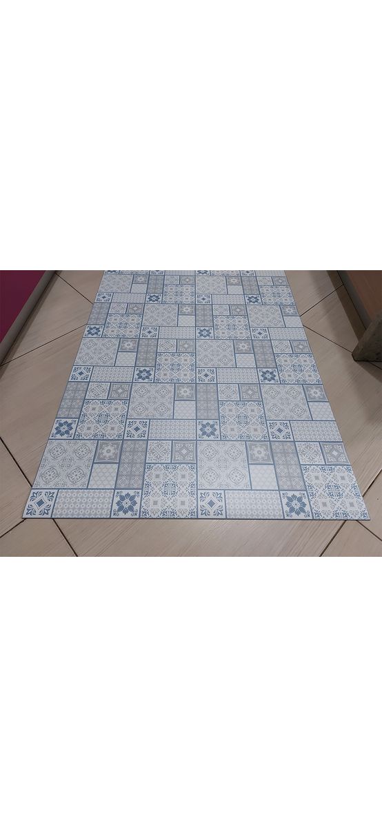 Covor din vinil Belinda, linoleum antiderapant cu model gri. rolă de 80x290 cm