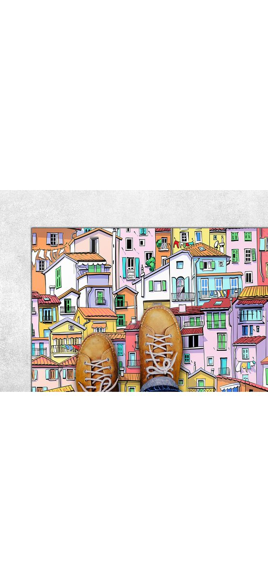 Covor antiderapant pentru bucătărie, din pvc, model Urban, linoleum antiderapant la rolă de 80x158 cm