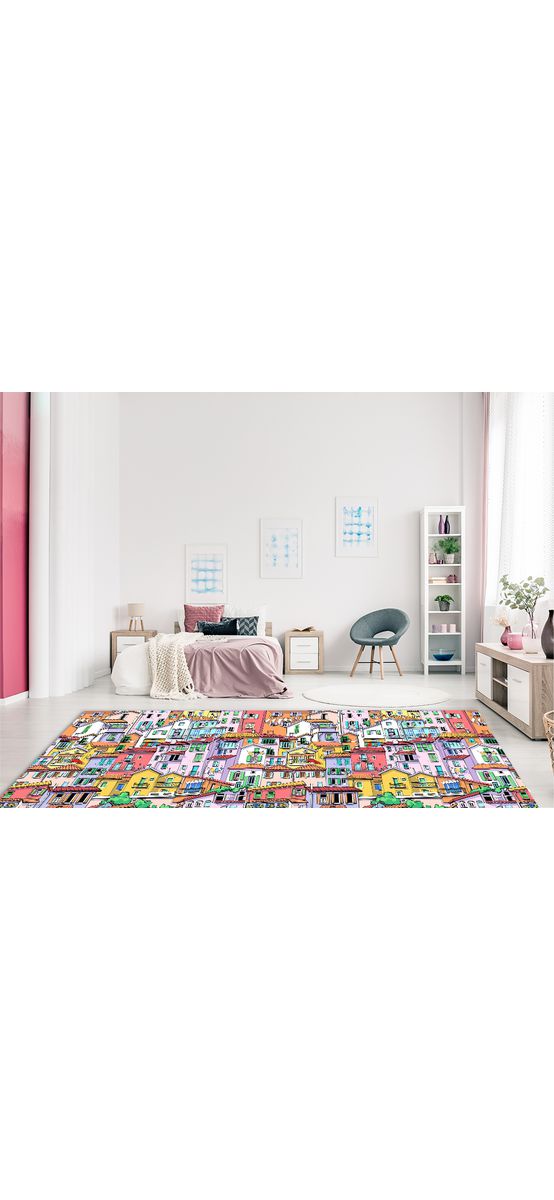 Covor antiderapant pentru bucătărie, din pvc, model Urban, linoleum antiderapant la rolă de 80x158 cm
