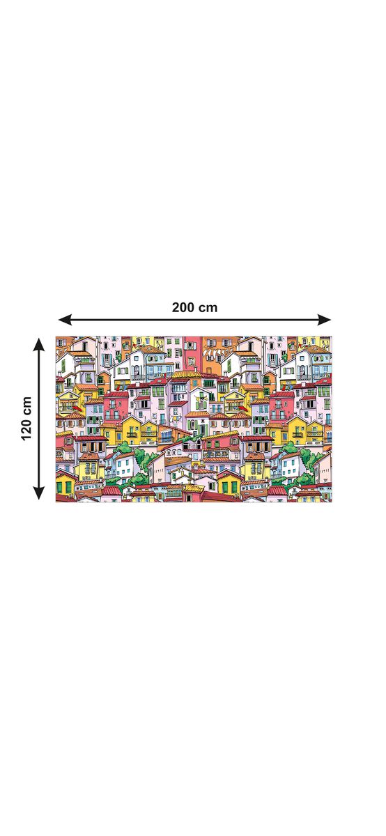 Covor antiderapant pentru bucătărie, din pvc, model Urban, linoleum antiderapant la rolă de 80x158 cm