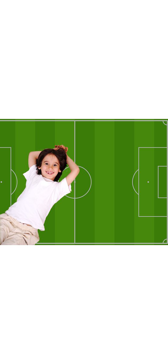 Covor antiderapant pentru cameră copii, din pvc, model teren fotbal, linoleum antiderapant la rolă de 80x200 cm lățime.