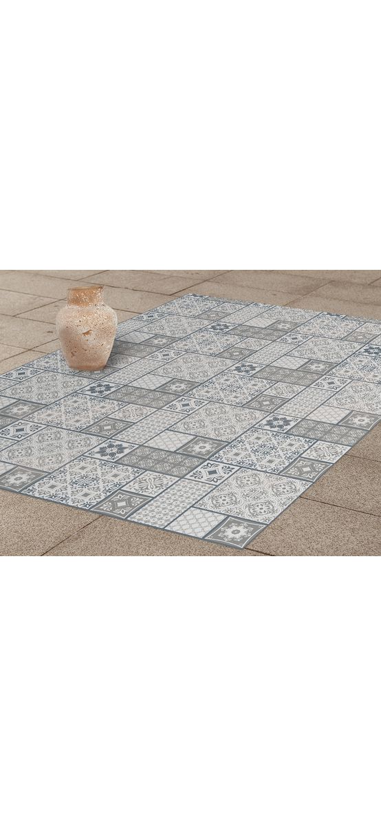 Covor din vinil Belinda, linoleum antiderapant cu model gri. rolă de 80x290 cm