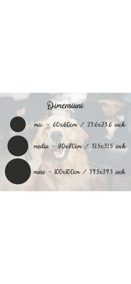 Covor antiderapant pentru animale de companie, model cățeluși maro, linoleum antiderapant, rotund