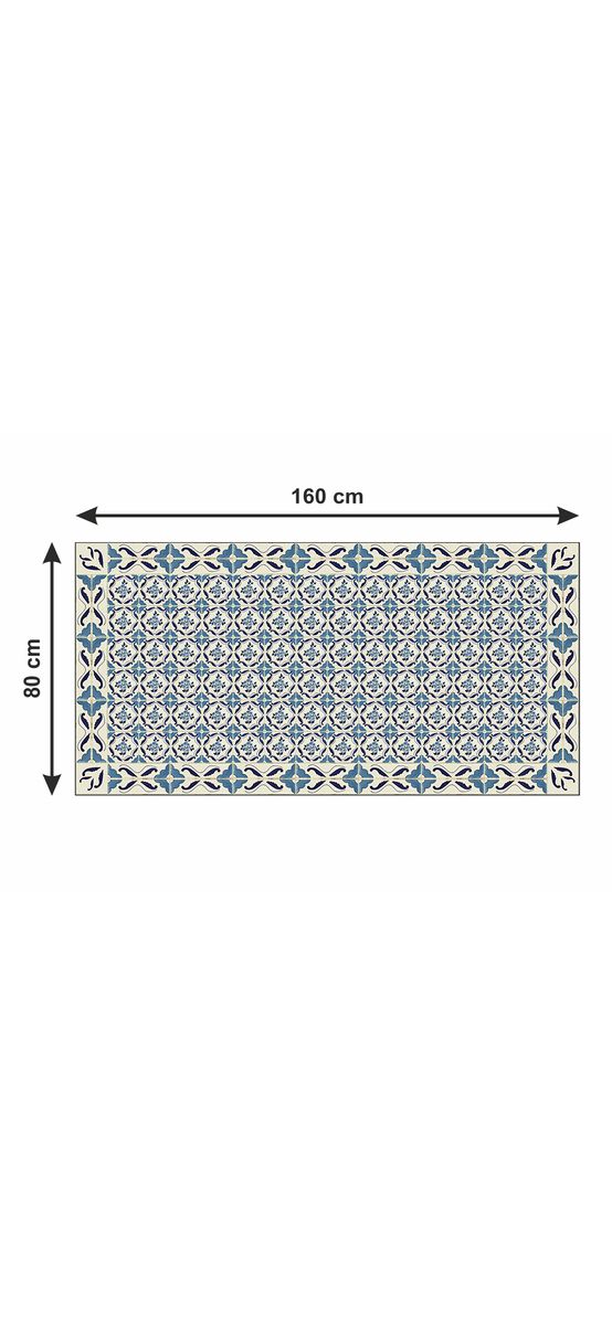 Covor antiderapant pentru bucătărie, din pvc, model Serres, linoleum antiderapant la rolă de 80x158 cm