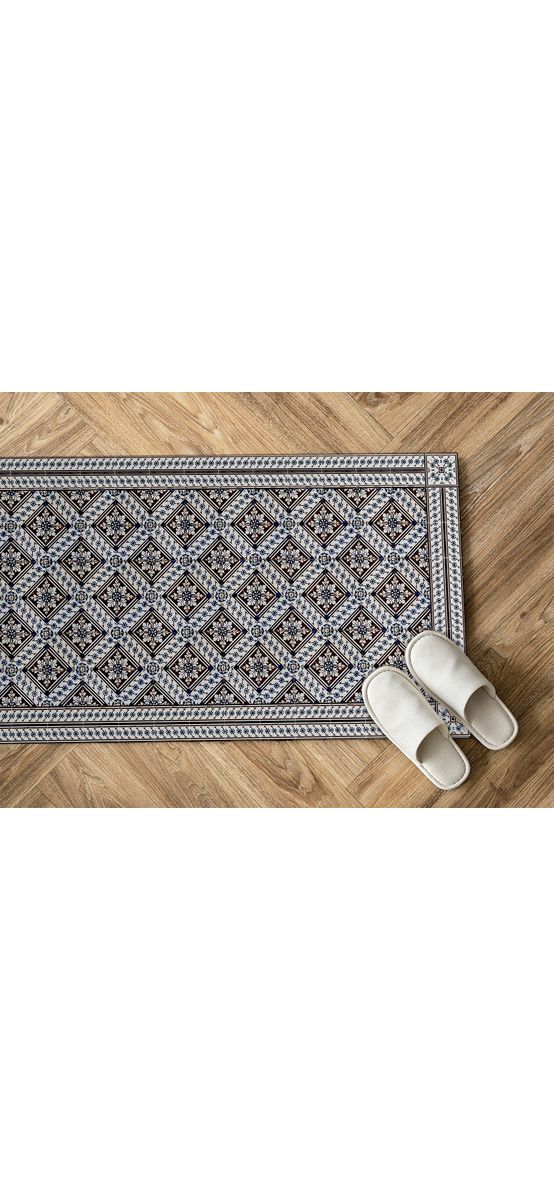 Covor PVC, cu model romburi, linoleum antiderapant la rolă de 80x490 cm
