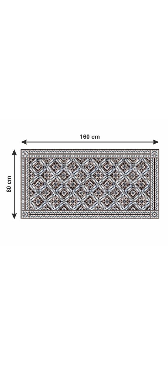 Covor PVC, cu model romburi, linoleum antiderapant la rolă de 80x490 cm