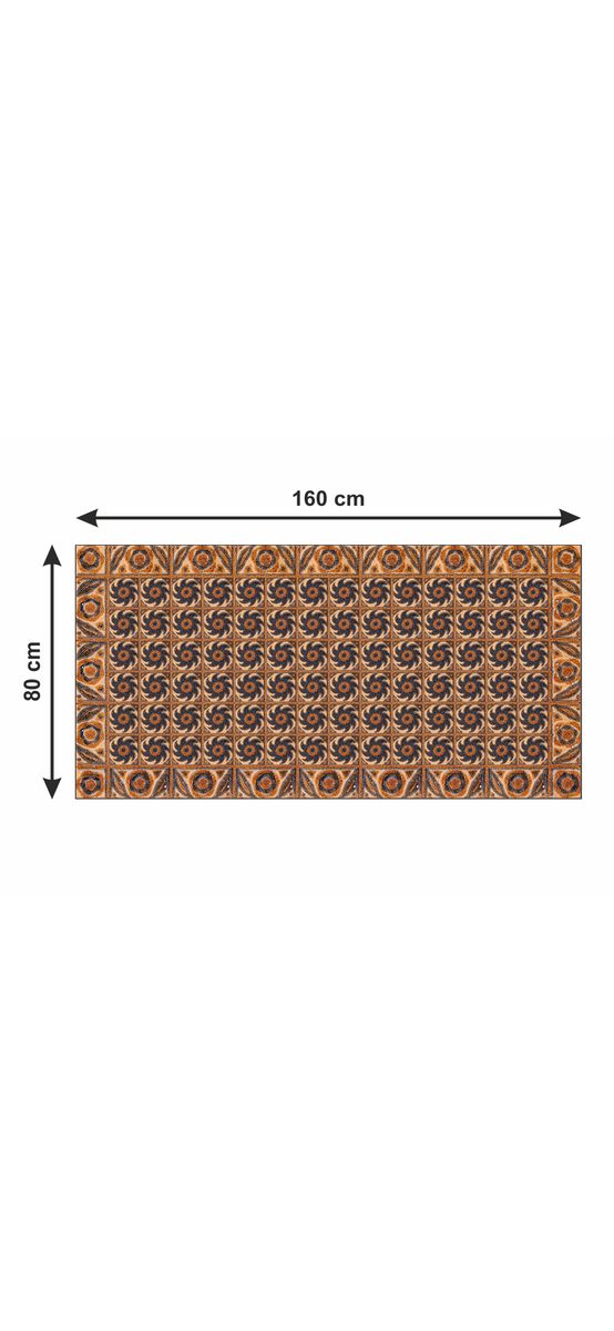 Covor antiderapant pentru bucătărie, din pvc, model Corint, linoleum antiderapant la rolă de 80x158 cm