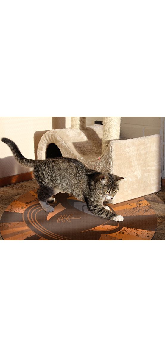 Covor antiderapant, pentru bucătărie, model Maicao, linoleum antiderapant, rotund