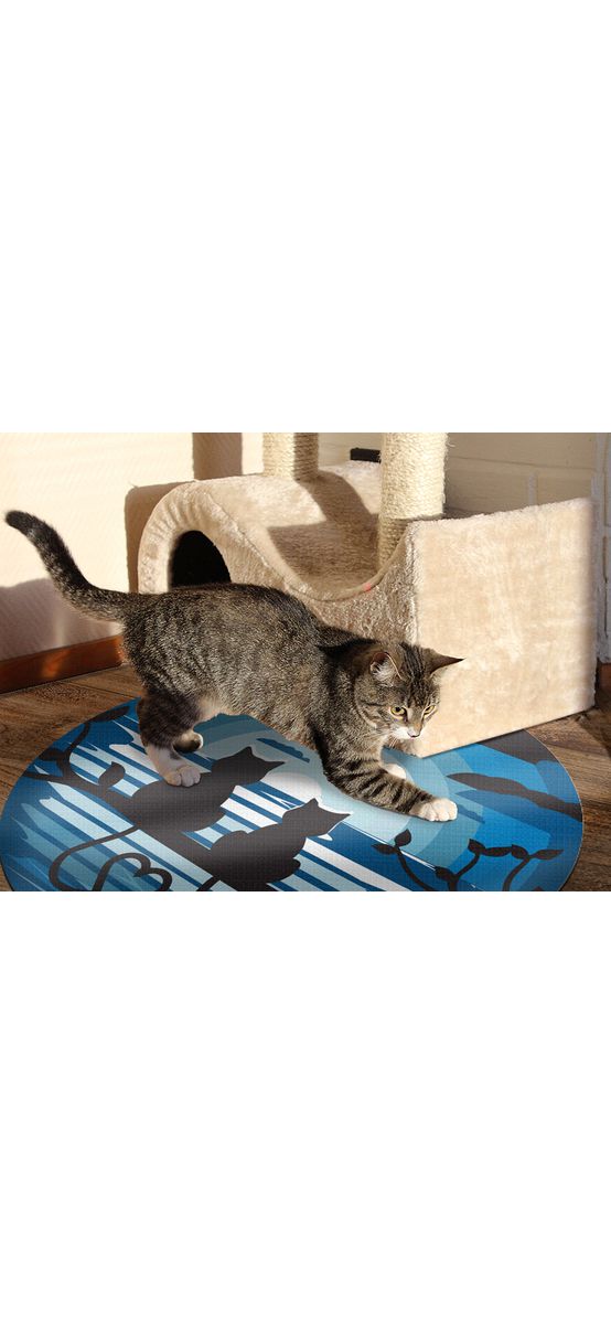 Covor antiderapant pentru animale de companie, model Simba, linoleum antiderapant, la rolă de 80x80cm