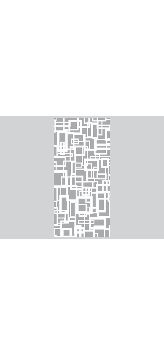 Folie sablare Cubism, Folina, model geometric gri, pentru uşi din sticlă, rolă de 100x210 cm