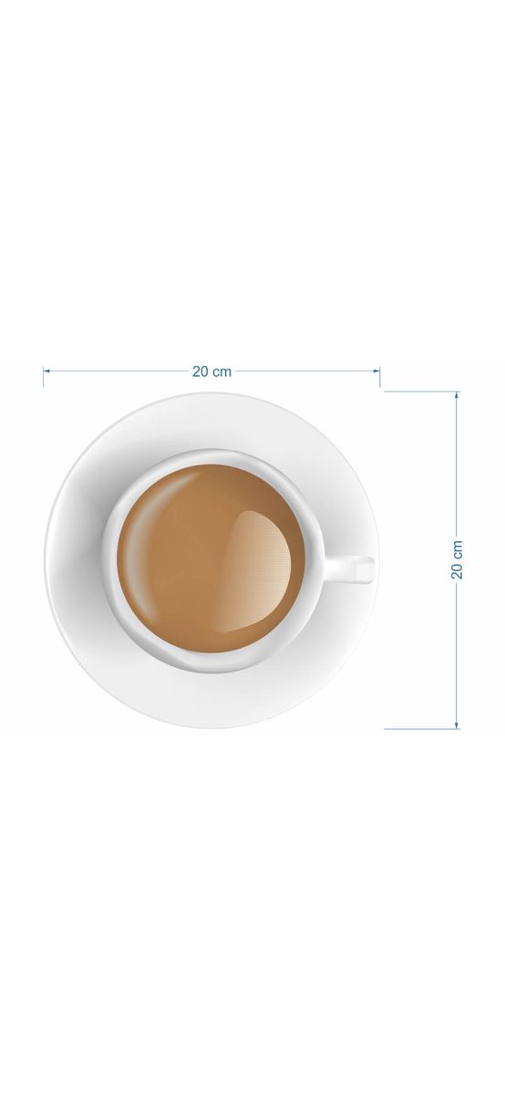 Set 16 stickere bucătărie, Folina, model cești de cafea