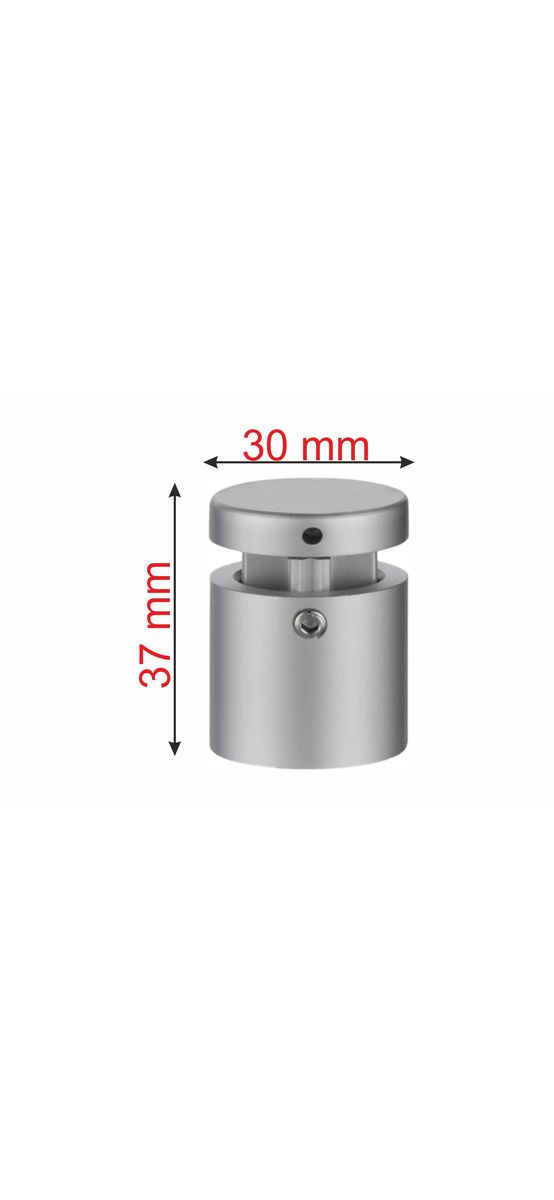 Distanţiere semnalistică satinat, Folina, din aluminiu, 30 x 37 mm