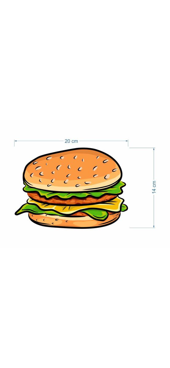 Set 11 stickere faianţă bucătărie, Folina, model Fast food, multicolor